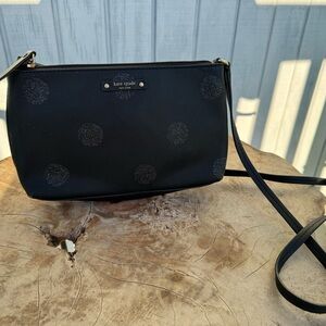 Kate Spade Black Glitter Polka Dot Crossbody Bag
